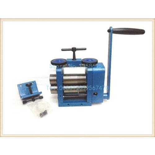 Newest BLUE Rolling Mill ( 4 ROLLERS ), Hand Operated jewelry rolling mill with Maximum opening 10 mm, goldsmith tool