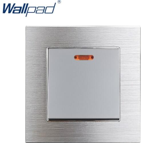 New Arrival 20A Water Heater Switch Wallpad Luxury Wall Light Switch Grey Aluminum Alloy Panel Rocker Switches Interrupteur