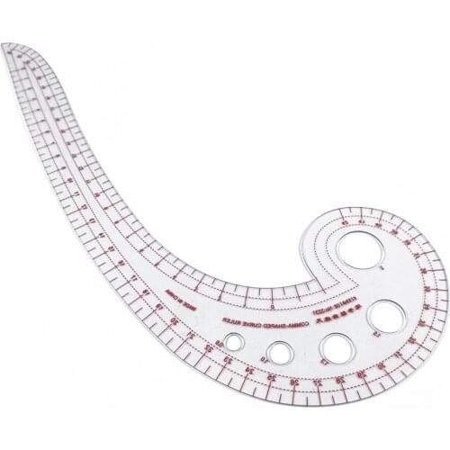 Plastic Transparent Tailor French Curve Sewing Ruler Comma Shaped Ruler Styling Design Sewing Tool