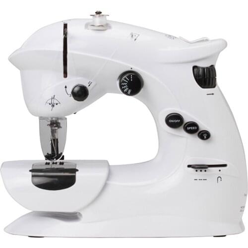 Portable Handheld Sewing Machine Stitch Sew Needlework Cordless Clothes Fabrics Electrec Stitch Set Pedal double thread