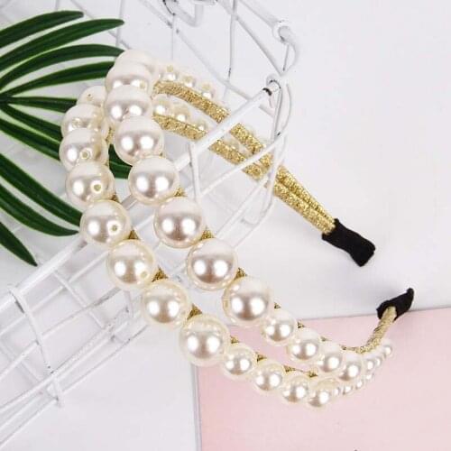 Pearl Hair Band Girls Headband Hair Hoop Women Elegant Charm Sweet Cute Fashion Wedding Party Favors