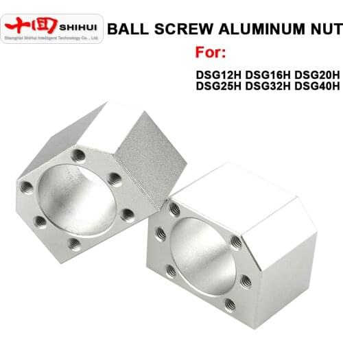 Ball Screw Aluminum Nut Holder DSG12H DSG16H DSG20H DSG25H DSG30H DSG40H Bearing Housing Mounting Bracket Bolt For CNC Kit 1204