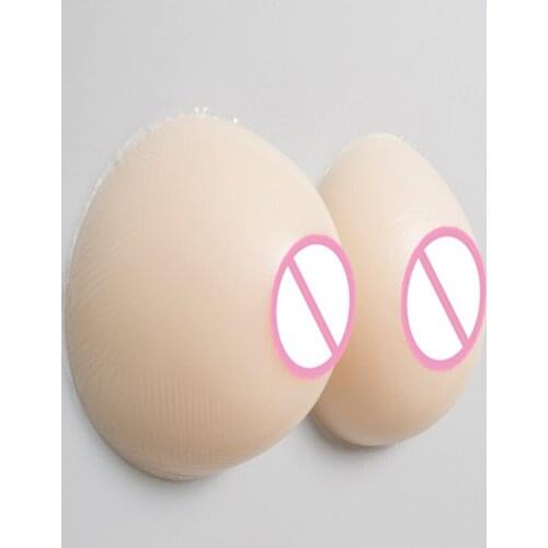 B Cup 600g/Pair White Crossdresser Boobs Silicone Breast Forms Shemale Drag Queen Fake Breast Realistic Boobs Enhancer