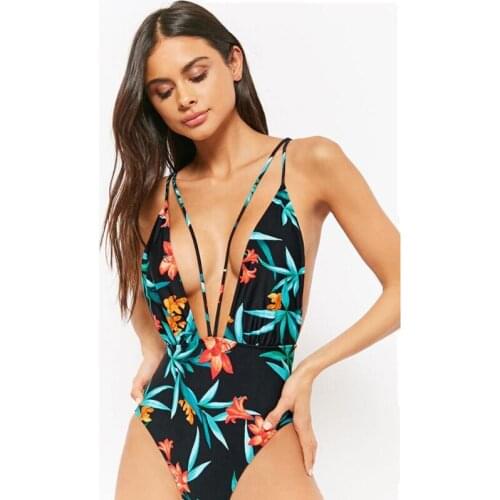 Sexy vintage bikini 2020 bodysuit mesh patchwork brand one piece sexy bikini string swimwear bathing suit swimsuit beach wear