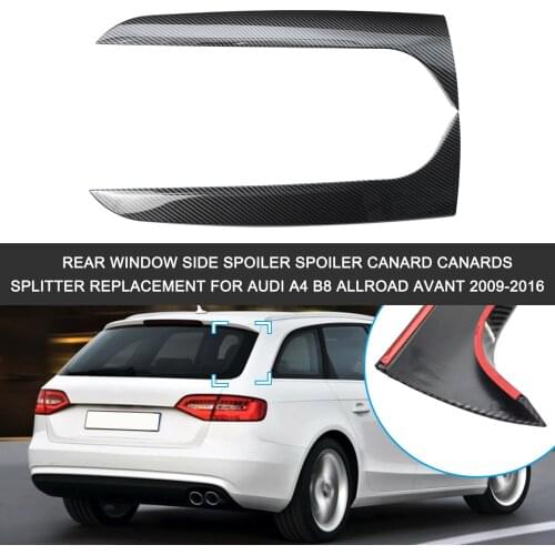 Rear Window Side Spoiler Spoiler Canard Canards Splitter Replacement for A4 B8 Allroad Avant 2009-2016