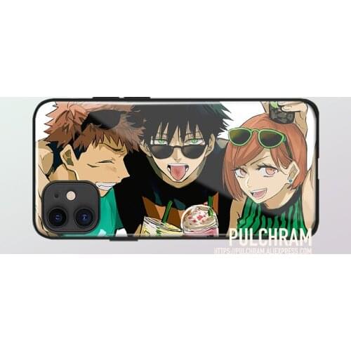 Itadori Megumi Kugisaki Fanart Glass Soft Phone Case Cover Shell For IPhone SE 6s 7 8 Plus X XR XS 11 12 Mini Pro Max Sumsung