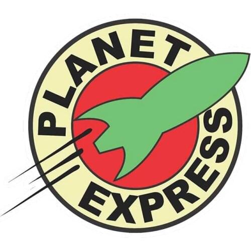13cm x 13cm For Futurama Planet Express Logo Vinyl Sticker Car Truck Window Decal JDM Wall Bumper Car Accessories