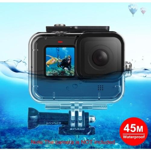 PULUZ Camera Diving Housing Waterproof Housing Underwater 45 Meters Replacement for GoPro HERO9 Cameras