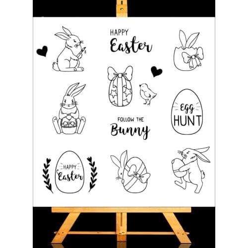 ZhuoAng Happy Easter Clear Stamps/Card Making Holiday decorations For scrapbooking Transparent stamps 13*13cm