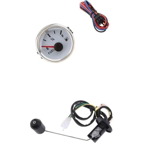 1-Pack 2" LED Display Car Pointer Fuel Level Gauge Meter Sensor E-1/2-F