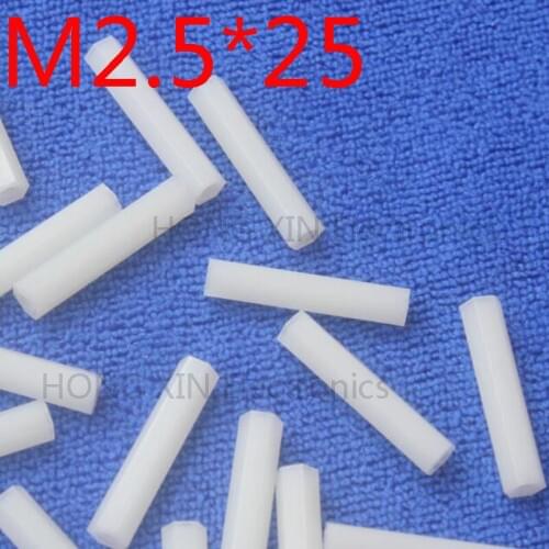 M2.5*25 1pcs White nylon Standoff Spacer Standard M2.5 Female-Female 25mm Standoff Kit Repair parts High Quality