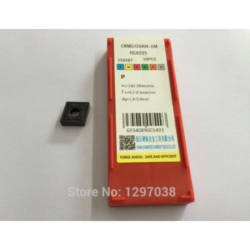 10pcs CNC carbide blade CNMG120404-GM-RC6225,Universal cutting steel parts, with wear resistance and toughness