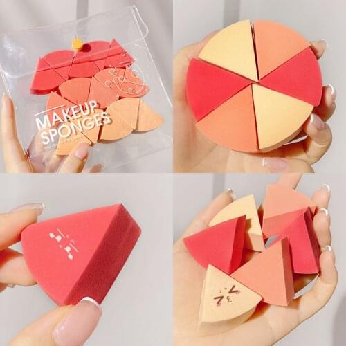 15pcs Multi-function Makeup Sponge Puff Flawless Makeup Foundation And Powder Fanshaped House Shaped Cosmetic Sponge