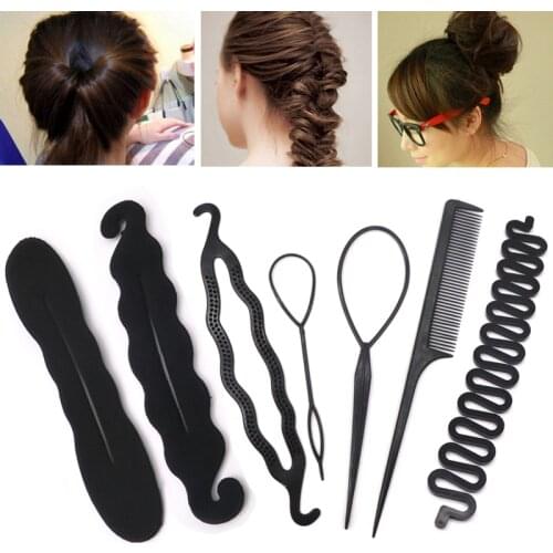 2Pcs Women Magic Foam Sponge Donut Hair Bun Maker Tools Ladies Hair Clip Fashion Hair Accessories Women Hairs Twister Braider