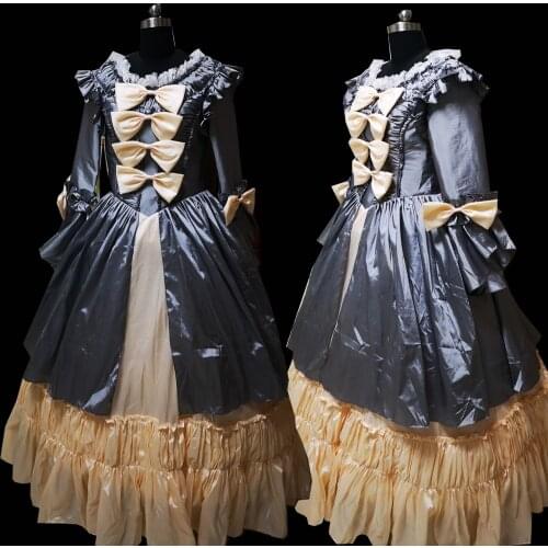 2021 New gray Civil War Victorian Styled Gown Vintage Costumes Victorian Dress D-335