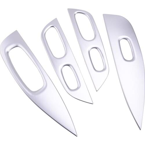 4Pcs Chrome Window Switch Panel Trim Cover Decorative Fit for Nissan Rogue 2014 2015 2016 2017 2018 2019