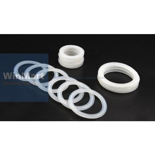 5pcs Sanitary Tri Clamp Silicone Gasket I / D 25x50.5mm O/D Type Ferrule Flange Sealing Gasket Ring Washer