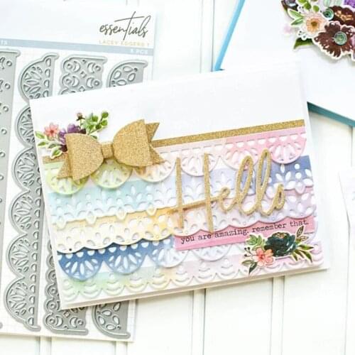 5Pcs Lace flower edge metal Cutting Dies Stencils DIY Scrapbooking Paper/photo Cards Embossing Dies