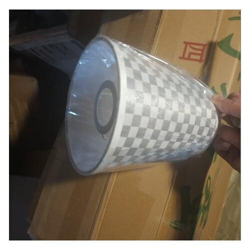 E27, Size Up9cm*14cm*15cm Quality Grid Fabric Lampshade ,Lamp Cover/ Shade, Lamp-Chimney of Table Lamps Accessories Spare Parts
