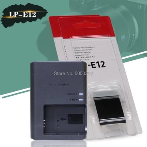 2pcs 7.2v 875mAh LP-E12 LP E12 LPE12 Camera Battery For Canon EOS100D M M2 M10 + Digital Camera LC-E12E charger