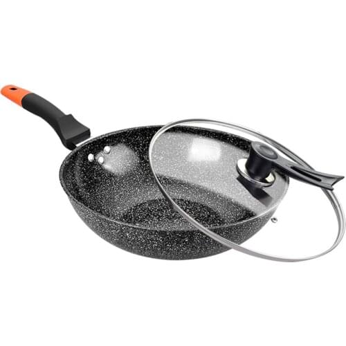 Medical Stone Non-Stick Pan Household Iron Pot Non-Stick Induction Cooker Gas Stove Special Frying Pan Gas Stove Applicable