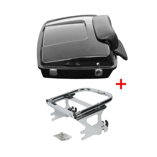 Motorcycle Razor Trunk Pack Backrest Rack For Harley Tour Pack Touring Road King Electra Glide Road Glide 1997-2008
