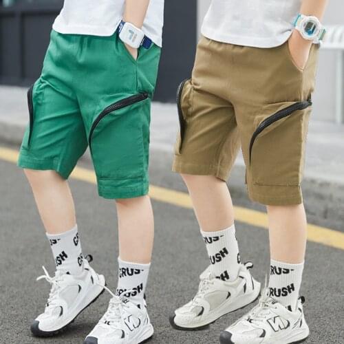 Breeches Shorts Spring Summer Thin Casual Pants Boys Kids Trousers Children Clothing Teenagers School Cotton Formal Sport High Q