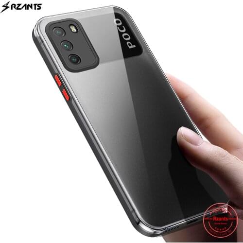 Rzants For Xiaomi POCO M3 Case HD Transparent [Dazzle] Color Keys Shockproof Thin Slim High Clear Hard Phone Cover