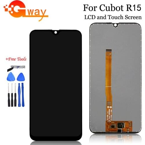 Black 6.26" For Cubot R15 LCD Display and Touch Screen Glass Sensor Digitizer Assembly + Tools