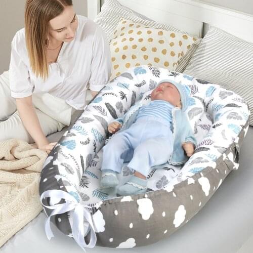 88*53CM Baby Nest Bed Portable Baby Recliner Travel Bed Baby Cradle Cotton Girl Boy Universal Nursery Crib Safe and Durable