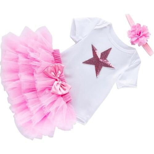 Infant Girl Summer Clothes Set Fashion Baby Girls Clothing Birthday Party Baptism 0-2 Years Kids Girl Outfits Infantil Outfits