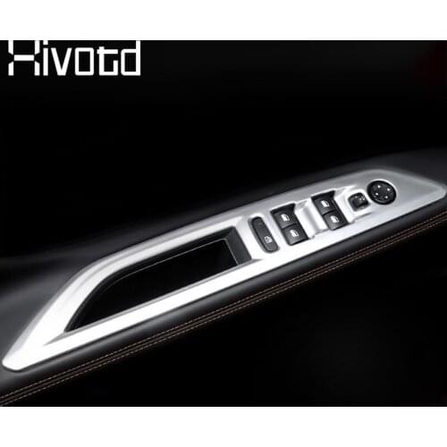For Peugeot 3008 3008GT 5008 2021-2019 Car Window Button Glass Lifting Switch Panel Cover Door Armrest Sticker Interior Parts