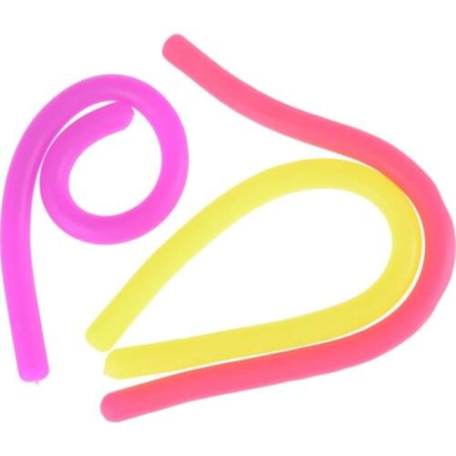 Optional Stretchy String Fidget Noodle Autism/ADHD/Anxiety TPR Squeeze Fidget Fiddle Sensory Toy 3 Color