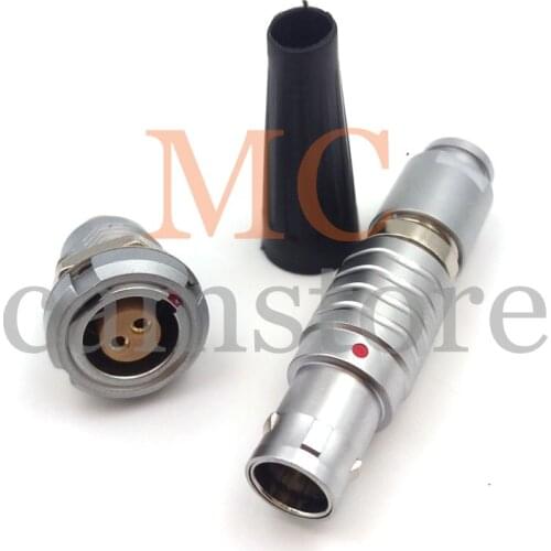 FGG.1B.302.CLAD62 push-pull self-lock 2pin plug and socket aviation power cable connector, panel mount for ECG.1B.302