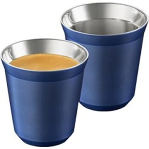 Espresso Mugs 80ml 160ml Set of 2 ,Stainless Steel Espresso Cups Set, Insulated Tea Coffee Mugs Double Wall Cups Dishwasher Safe