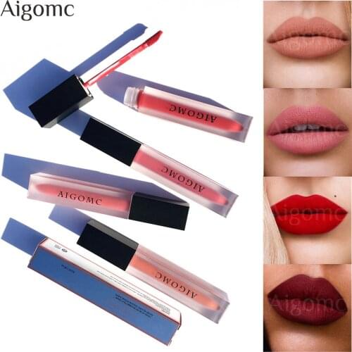 Makeup Matte Lip Gloss No-stick Matte enrolled Lipstick Waterproof And Non-fading Lip Gloss Cosmetic Lip Glaze Long-lasting