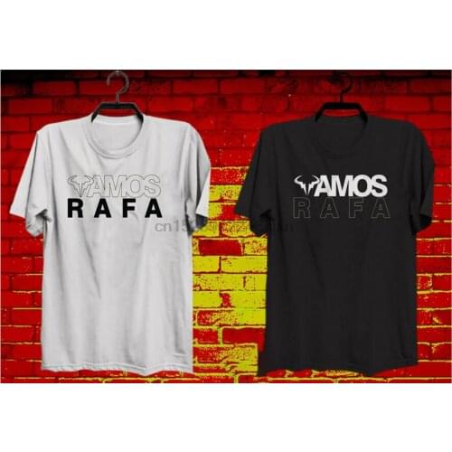 Rafael Nadal Rafa Vamos Logo MenS Black White T Shirt Tee Streetwear Tee Shirt