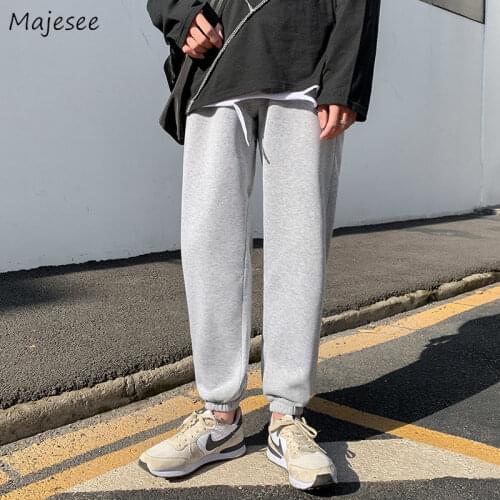 Men Pants Winter Fleece Casual Mens Sweatpants Track Cozy Soft High Quality 3XL Outwear Students Ulzzang Chic All-match Daily BF