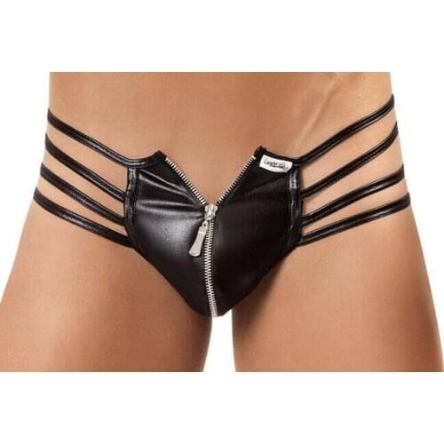 Panties for Mens Sexy Underwear Briefs Panties Briefs Charm G-Pants Double Thong Leather Underwear