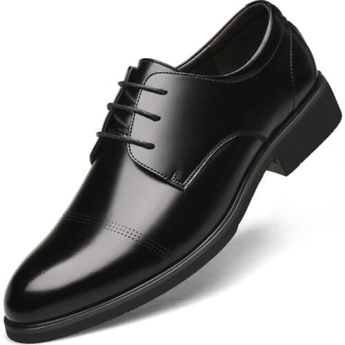 Height Increasing Shoes Men Taller Elevator 6CM Invisible Insole for Men Heighten Increased Oxfords