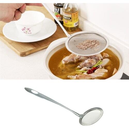 Useful Kitchen Stainless Steel Wire Fine Mesh Oil Strainer Flour Colander Sifter Sieve