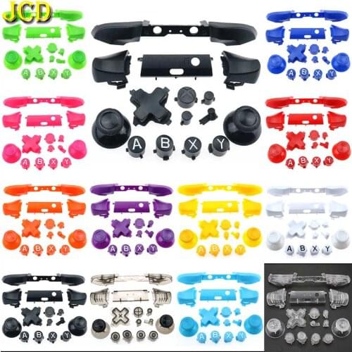 JCD Full Sets Button Replacement For Xbox One Slim Dpad ABXY LB RB LT RT Trigger Grips stick Parts for Xbox One S Controller