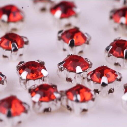 Prajna Clear Glass Thermomix Claw Rhinestones For Needlework Strass Crystal Rhinestone Applique Red Craft For Sewing Accessories