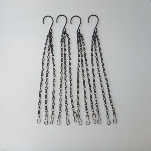 16'' Garden Replacement Hanging Chain 3 Point Plant Flower Pot Basket Hanger