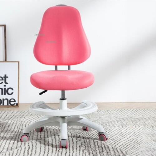 Adjustable Bedroom Childrens Backrest Chairs School Student Study Chair Kids Dormitory Writing Lifting Swivel Computer Chair