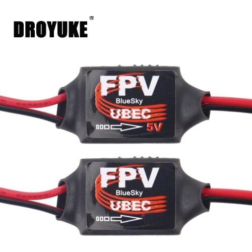 Droyuke DC-DC Converter Step Down Module 3A 5V 12V Mini BEC For RC Plane FPV Promotion Black & Red RC Air Plane Accessory