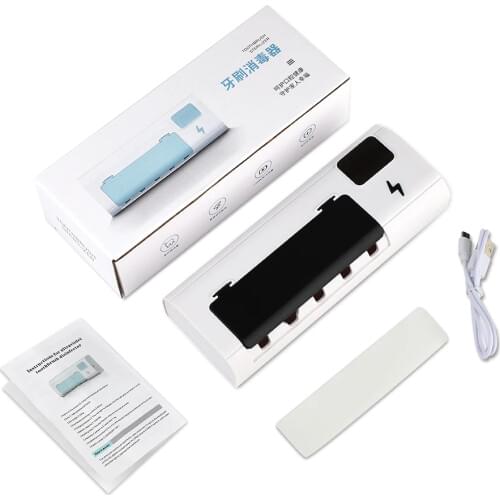 UV Light Ultraviolet Toothbrush Sterilizer Wall-Mounted 5 in 1 Anti-Bacteria Ultraviolet Toothbrush Disinfector Toothbrush