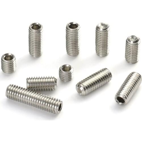 High-quality 1/4-20UNC,1/4-28UNF A2 Stainless Steel Socket Set Grub Cup Point Screws ASMEB18.3