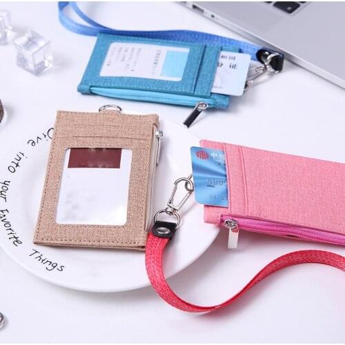 Womens ID Cash Card Credit Card Holders Purse Solid Color Mens PU Zipper Mini Coin Money Business Card Case Name Card Bags