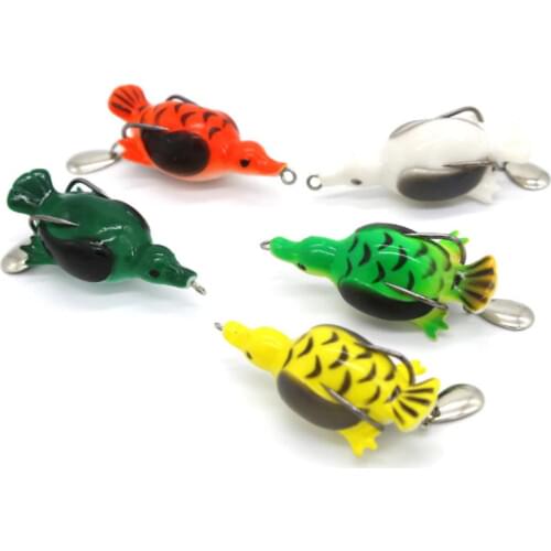 1pc Fishing Lure Artificial Bait 11.7g 65mm Sinking Duck Soft Lure Fishing Lures Wobblers Frog Lure with fishing hook